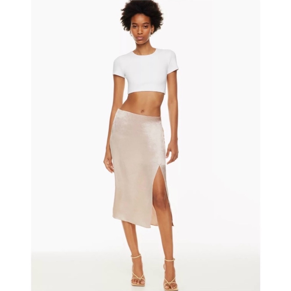 like new Babaton slip slit skirt denude 4